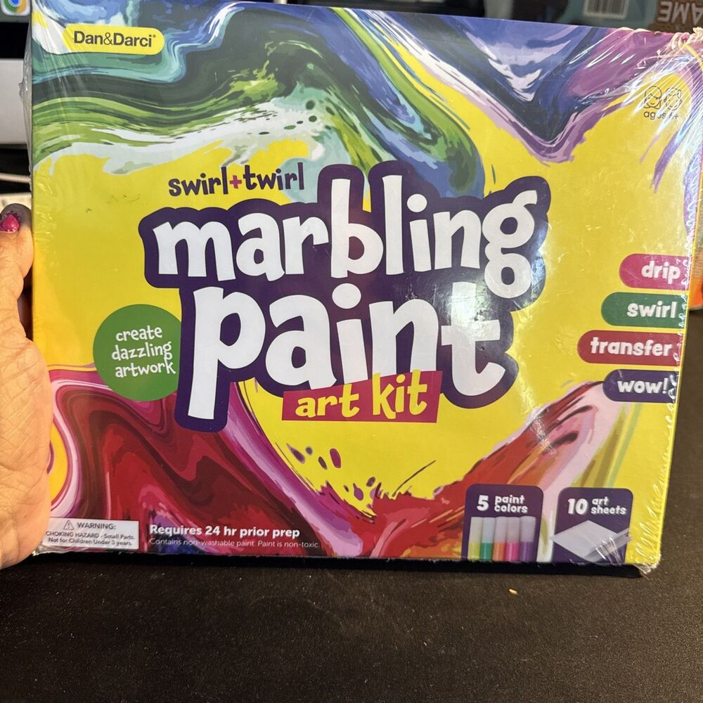 Marbling Paint Art Kit for Kids - Arts & Crafts Gifts for Girls & Boys Ages 6...